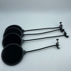 Microphone Pop Filter Set Studio Recording Windscreen Clamp Mount 6in Lot 4