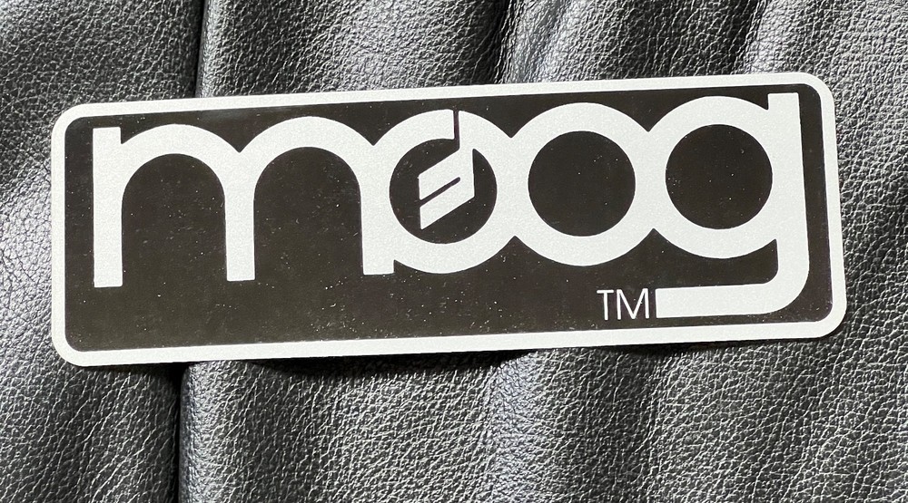 Minimoog reflective back case sticker, vintage 1970s era original