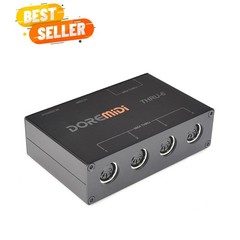 MIDI Thru 6 Box USB MIDI Interface 1-in 6-out Wired Transmission with High-sp…