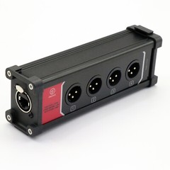 4 Channel 3-Pin XLR Male Female to Single Ethercon Audio Network Box Extender