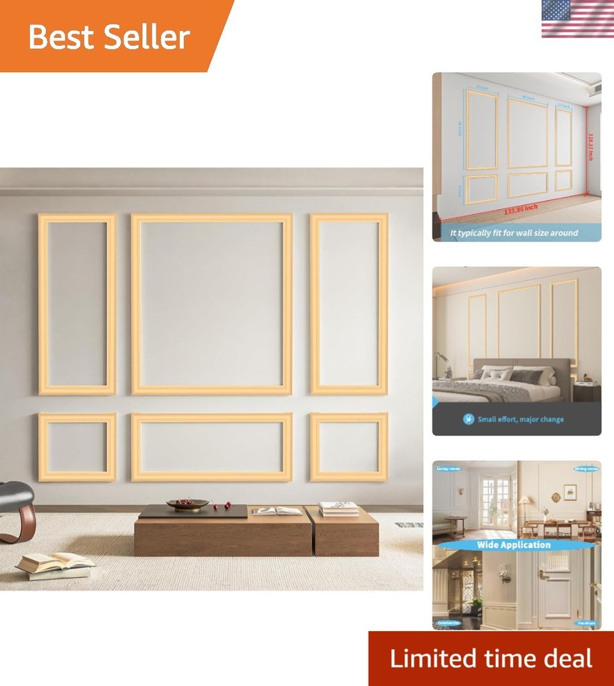 Elegant Oak Pre-Cut Wainscoting Panel Set – Quick Install for Stunning Interiors