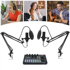 Condenser Microphone Pro Audio Mixer Podcast Equipment F998 Max Sound Card+BM800