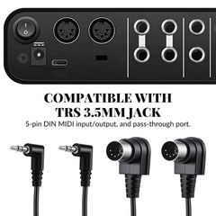 Space-Saving 3.5mm MIDI Cables with Robust PVC – Perfect for Live Performances