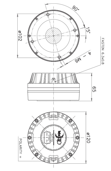 HF1460 { 1.4″ – 120 W – 109 dB – 8 Ohm }