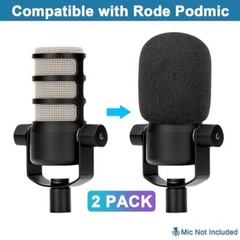 Windscreen for Rode Podmic, 2Pack Microphone Pop Filter Mic cover for podmic