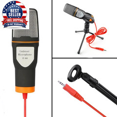 Professional Condenser Wired Microphone Mic for PC Karaoke Sound Room Gaming Aud