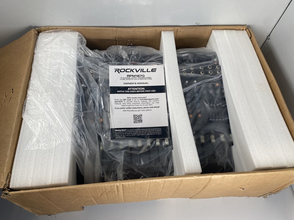 Rockville RPM1870 18-Channel 6000w Powered Mixer w/USB, Effects/16 XDR2 Mic Pres