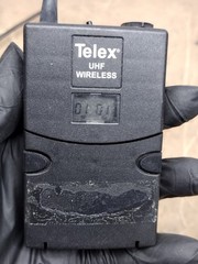 Lot of 2- Telex WT-500 UHF Wireless Beltpack Transmitter – Powers On – USED