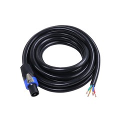 4 Conductor Speakon Cable with NL4FC Twist Lock Connector For Pro Studio Speaker