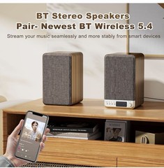 Orroplus Active Bookshelf Speakers 60W Powered Record Player Speakers Speakers
