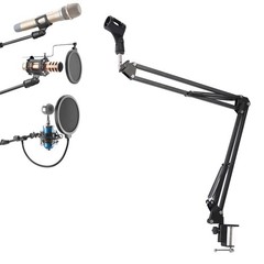 Desk Mic Stand Wide Application Adjustable Table Mic Stand Sturdy Reinforced