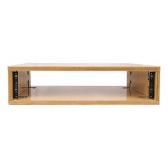 Sound Town DIY 2U Studio Rack with Solid Baltic Birch Plywood, Golden Oak for…