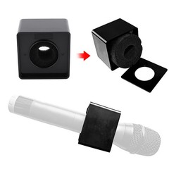 Compact Portable Microphone Square Station For Interviews Black ABS Easy To Use