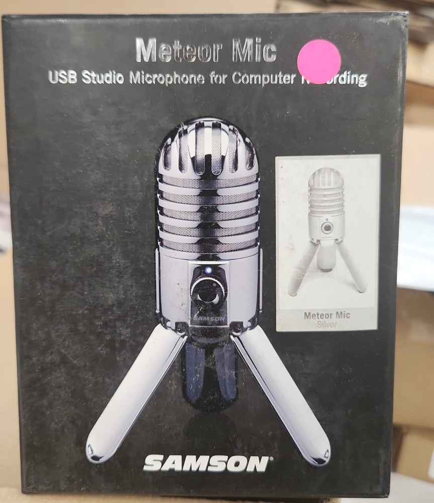 Samson Meteor Condenser Wired USB Professional Microphone Silver Open box