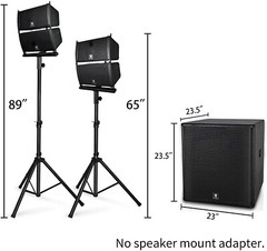 PRORECK CLUB 4000 PA System 4000W 18″ Powered Subwoofer Church Auditorium Audio