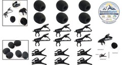 Lapel Microphone Clips Replacement Kit 18Pcs Lavalier Mic Clips