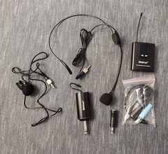Bietrun WXM07 UHF Wireless Headset/Lapel Microphone Receiver System 3 In 1