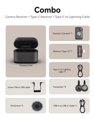 Lark M2S for iPhone Lightning Wireless Microphone for Camera Android Type-c Phon