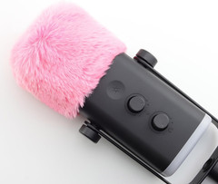 Windscreen for FIFINE AM8 Microphone Replacement Pop Filter, Pink Furry Wind Muf