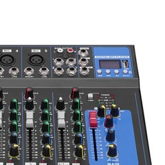 7-Channel Bluetooth Portable Audio Mixer USB Sound Mixing Console Board DJ