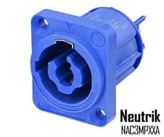 Neutrik NAC3MPXXA PowerCON Power IN Terminal Inlet Connector 20A Receptacle Blue