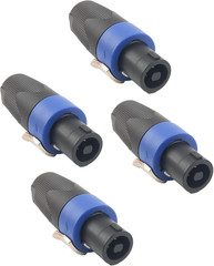 Professional Speakon Speaker Adapter Connectors 4 Pole Plug Twist Lock Compatibl