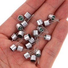 20 Pcs Cylinder Shape Mic Condenser Microphones Electret With Pins