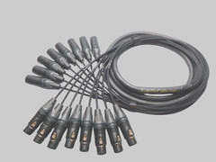 Mogami #2932 8 Channel Cable with Neutrik XLR-M to XLR-F Audio Snake 25 Ft.