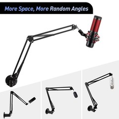HyperX QuadCast Boom Arm with Mic Wall Mount Silver