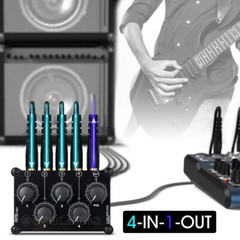 Mini 4 Channel 3.5mm Audio Sound Line Mixer Pro Live Studio Console Recording