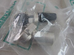 5x Neutrik NC3MRC, 3 Pol Right Angle Male Conn. , Nickel Housing, Silver Conn.