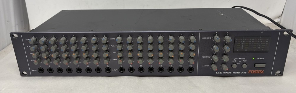 FOSTEX 2016 16-Channel Rack Mount Line Mixer, Made In Japan, Rare Vintage Unit