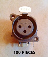 BOX WITH 100 PCS ANPHENOL AUDIO AC3MAV3-AU-B MALE CONNECTOR
