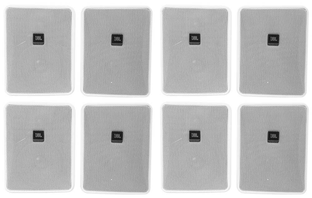 (8) JBL Control 25-1-WH 5.25″ 30w 70v Commercial Restaurant/Bar Wall Speakers