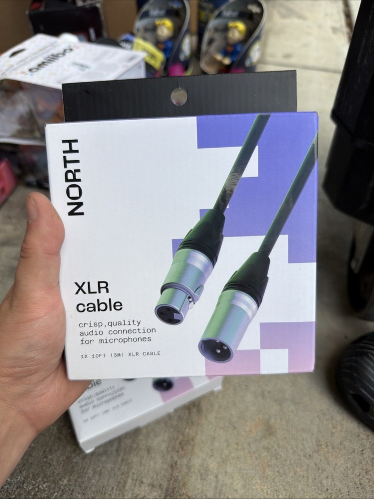 North XLR Microphone MIC 3-Pin Male To Female Cable Cord Connector NEW