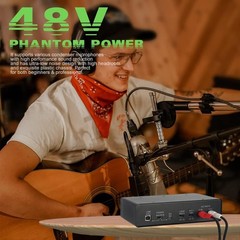 USB Audio Interface32bit/192 kHz with XLR,phantom power,Direct Monitoring,Loo…