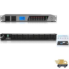 Effortless 2000W Power Supply – Rack Mount with 10 Outlets & LCD Voltage Monitor