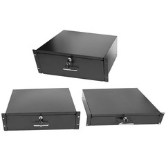 GlobalRack 3U Server Rack Drawer,Cabinet Drawer，18″ Depth, 3U18″, BLACK