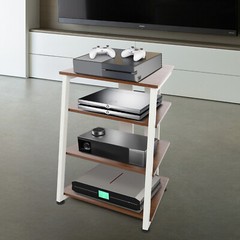 4-Tier AV Media Stand Stereo Stand w/Storage Shelves Media Holder Load 110.23lbs