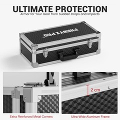 Phenyx Pro Equipment Storage Case, Carrying Large (53.5*16.5*29cm), Black