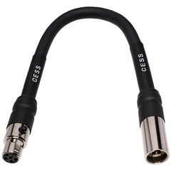 6-inch CESS-199 Mini XLR 5-Pin Female to Male Extension Cable with Metal Shell