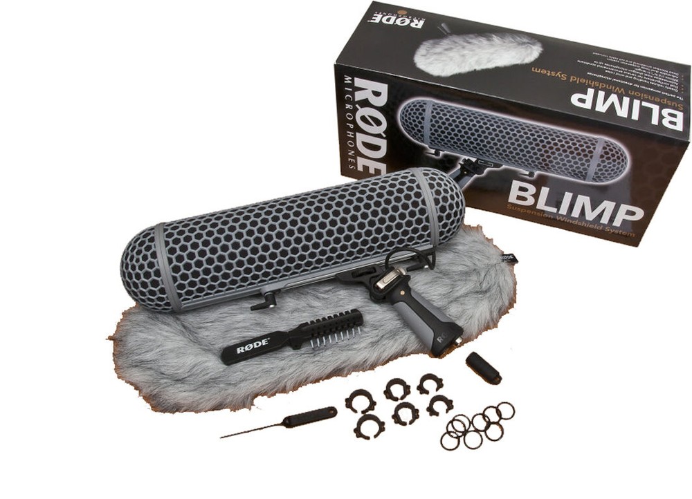 RODE Blimp Windshield and Rycote Shock Mount Suspension System for Shotgun Micro