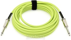 Ernie Ball P06419 Flex Straight to Straight Instrument Cable – 20-foot, Green