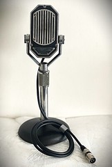 Vintage 1930’s Universal Velocity Ribbon Microphone – working, stand included