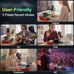 Podcast Equipment Bundle Live Sound Card Audio Mixer