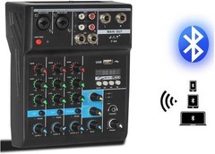 MDYHY A4 DJ Controller Portable Audio Mixer Sound Console USB 48V Phantom Power
