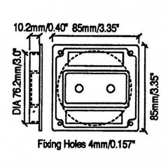 PROCRAFT LHT111 Recessed Speaker Jack Dish / Plate w/ 2) NYS229 Rean 1/4″ Jacks
