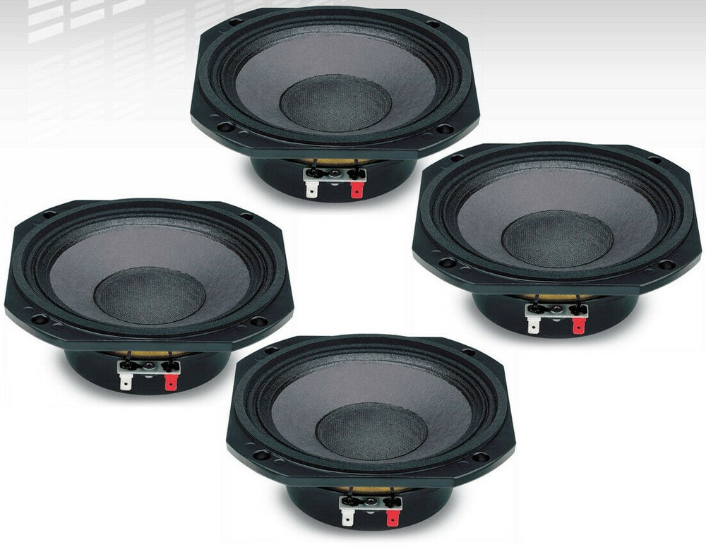 4x Eighteen Sound 6NM410B 6″ Neodymium Midrange Speaker 180Watt AES 8-Ohm (FOUR)
