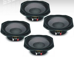 4x Eighteen Sound 6NM410B 6″ Neodymium Midrange Speaker 180Watt AES 8-Ohm (FOUR)