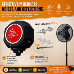 Professional Soundproof Mic Shield Pop Filter Recording Studio